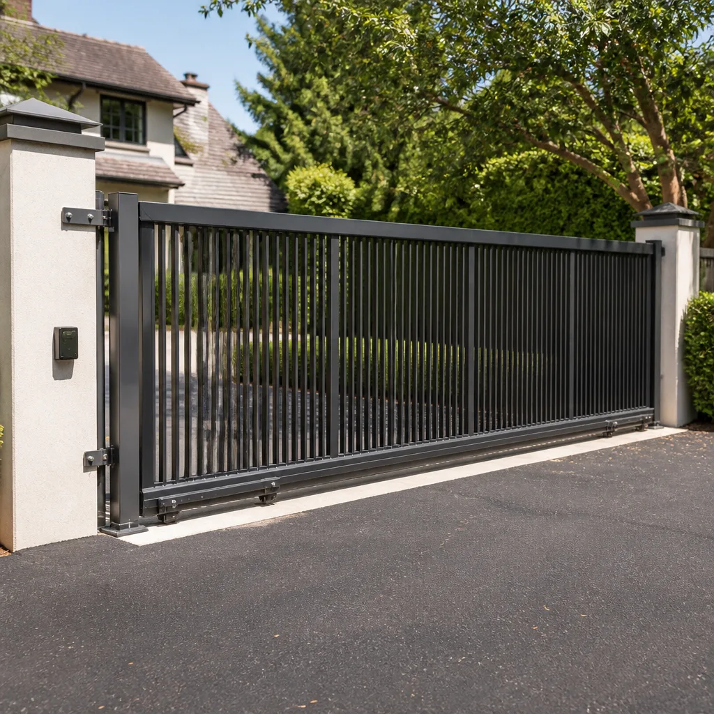 Sliding driveway gates